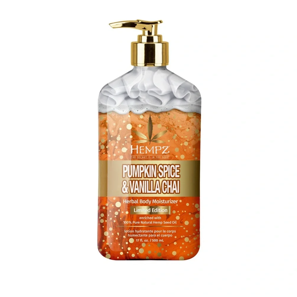 HEMPZ Pumpkin & Vanilla Chai Herbal Body Moisturizer 17oz